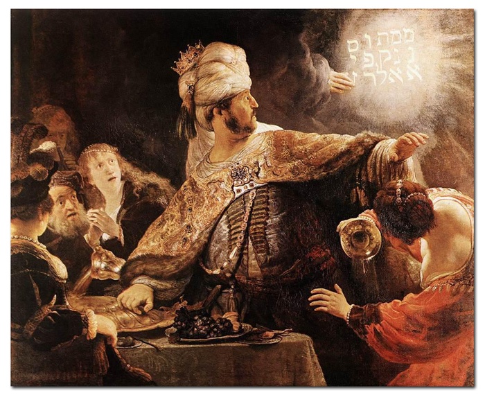 700x570 Belshazzar's Feast - Feast Painting