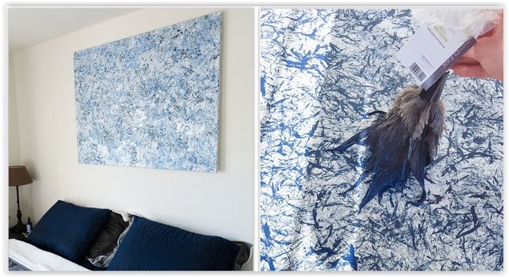 726x396 Make Cheap Feather Duster Wall Art Experiment With A Blank - Feather Duster Painting