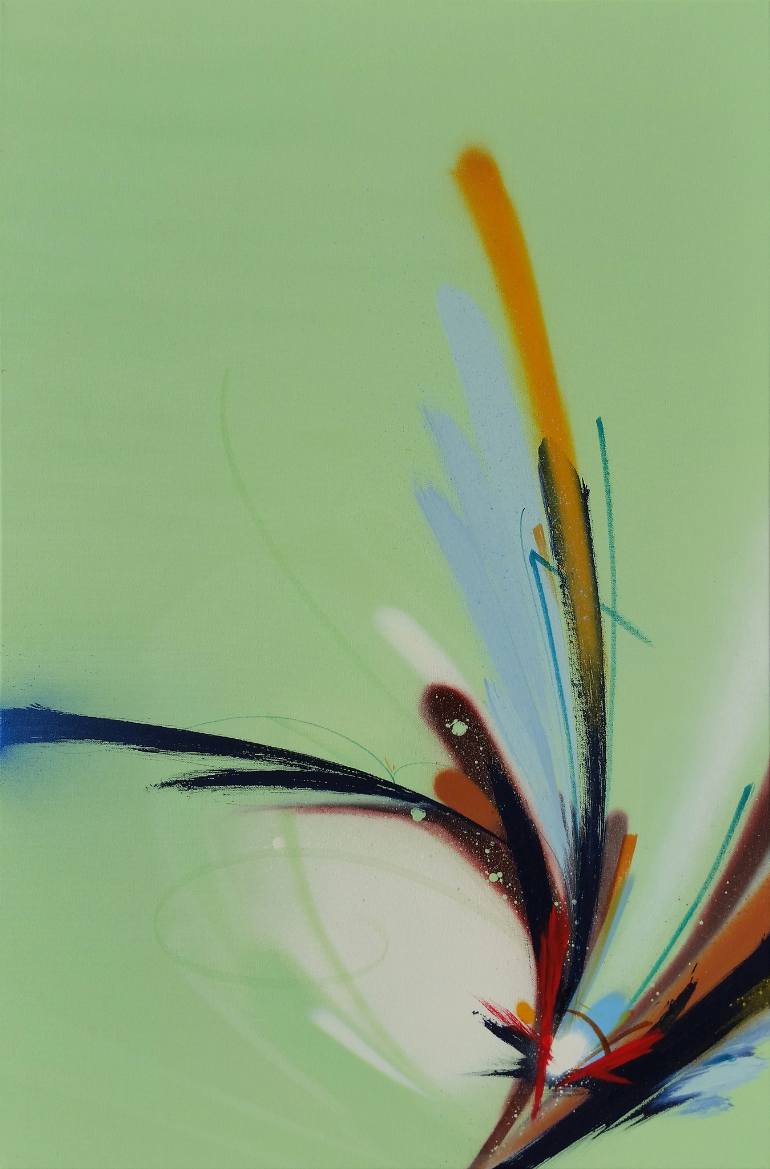 770x1169 Saatchi Art Birds Of A Feather Painting By Bob Peck - Feather Painting Art