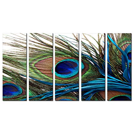 450x450 Canvas Prints Wall Art Peacock Feathers Painting Bird - Feather Painting Art