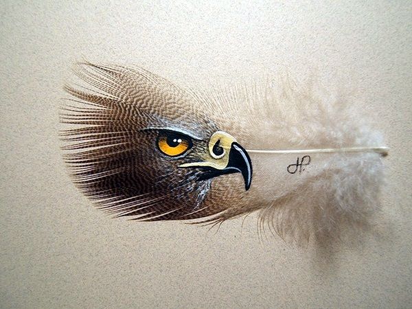 600x450 An Amazing Hobby Of Painted Feathers (40 Examples) - Feather Painting Art