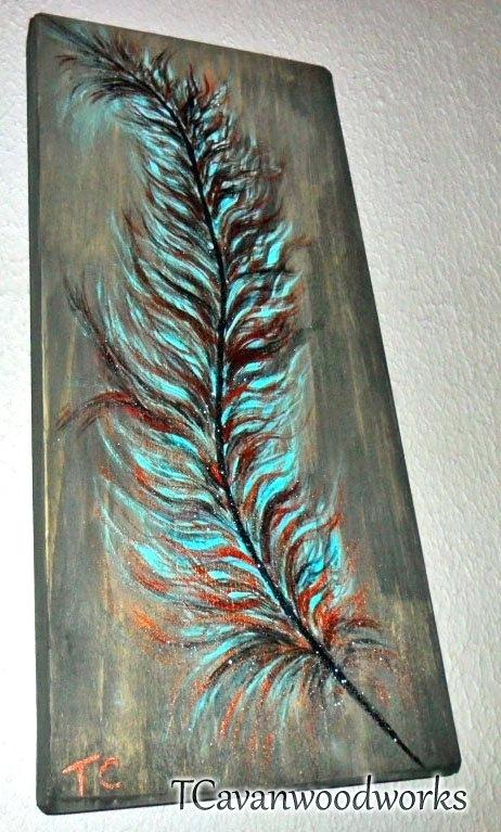 Feather Painting On Canvas at PaintingValley.com | Explore collection ...