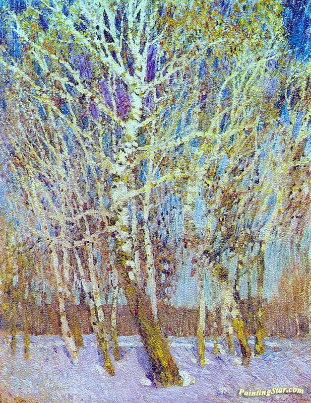 617x800 February Azure Artwork By Igor Grabar Oil Painting Amp Art Prints - February Painting