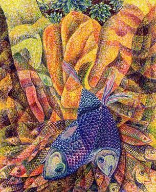 305x377 The Feeding Of 5,000 Men (Justino Magalona) - Feeding The 5000 Painting