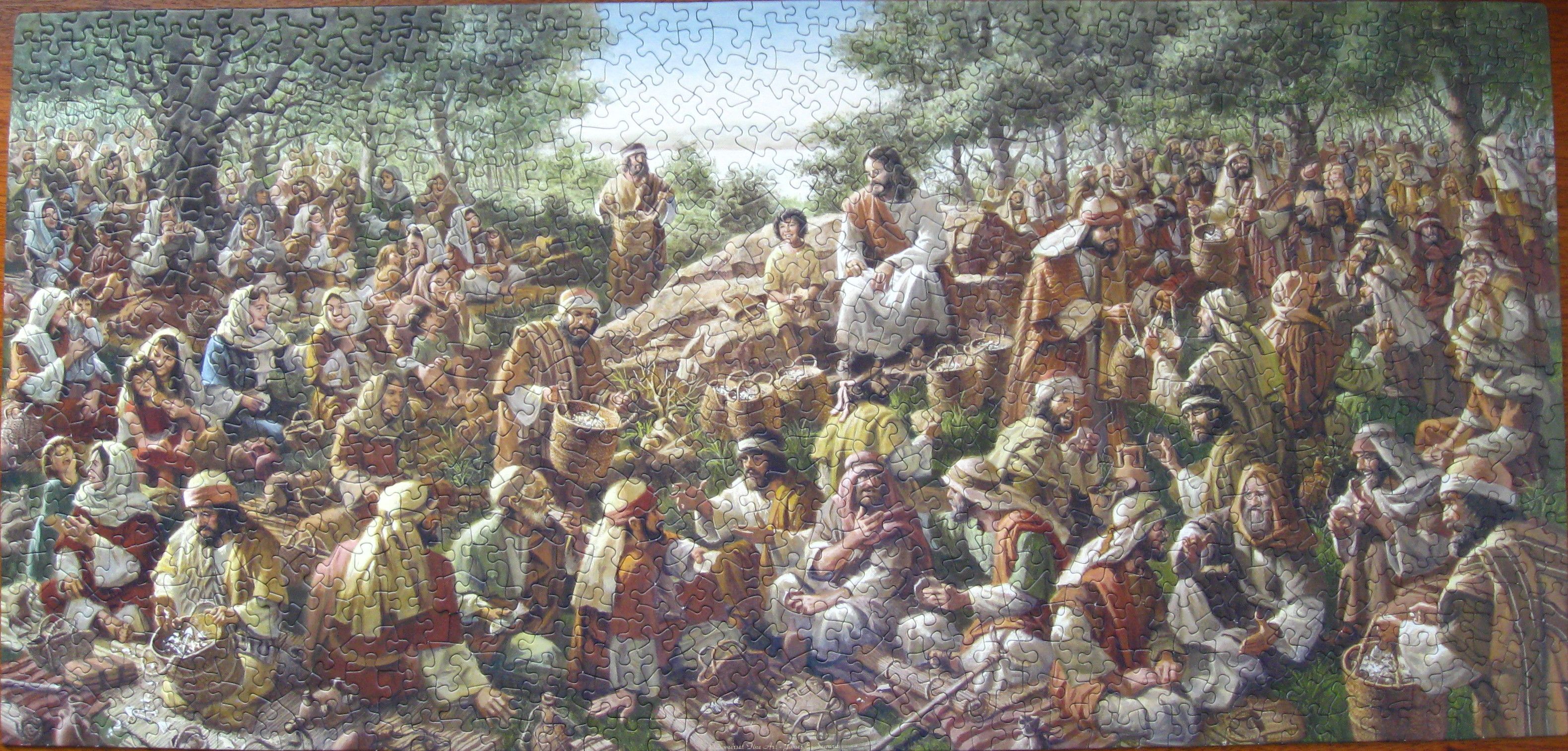 3160x1514 All Were Jesus Feeds 5000 Bible, Bible - Feeding The 5000 Painting