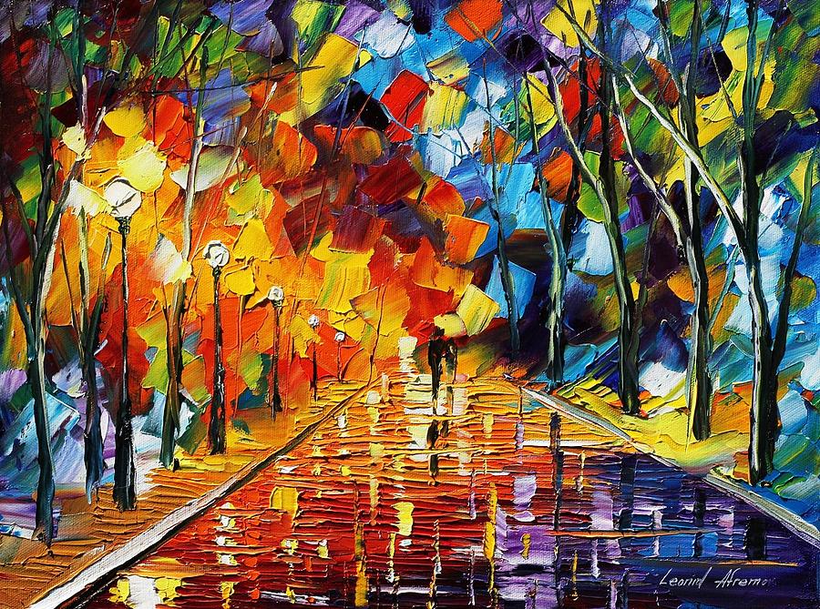 900x669 Glowing Feelings Painting By Leonid Afremov - Feelings Painting