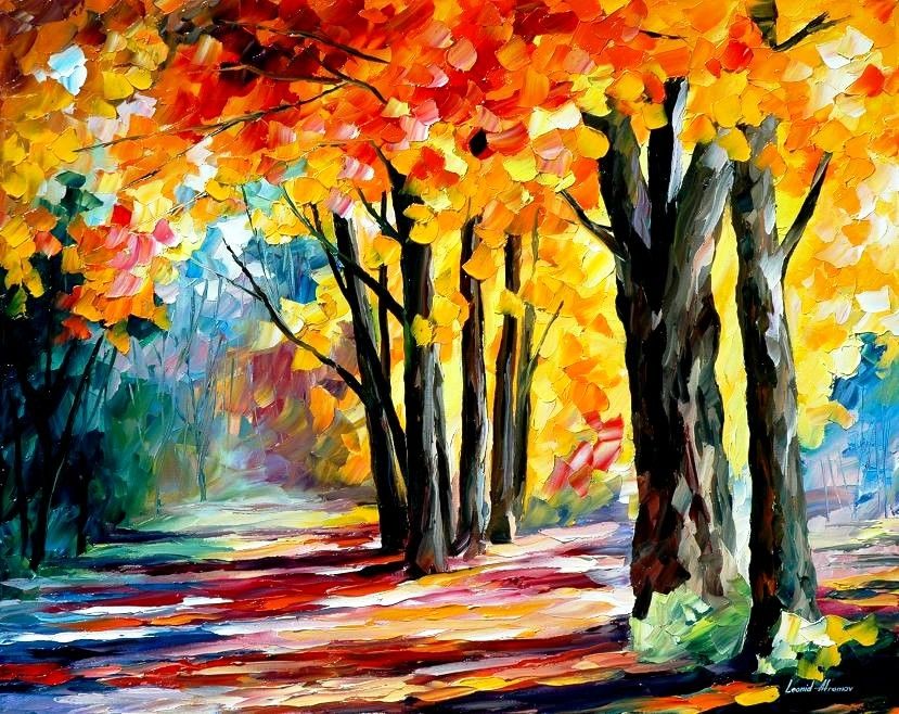 829x658 Oaks Of Feelings Palette Knife Oil Painting On Canvas By Leonid - Feelings Painting