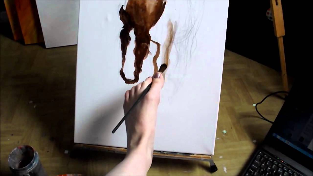 1280x720 Painting With Feet! - Feet Painting