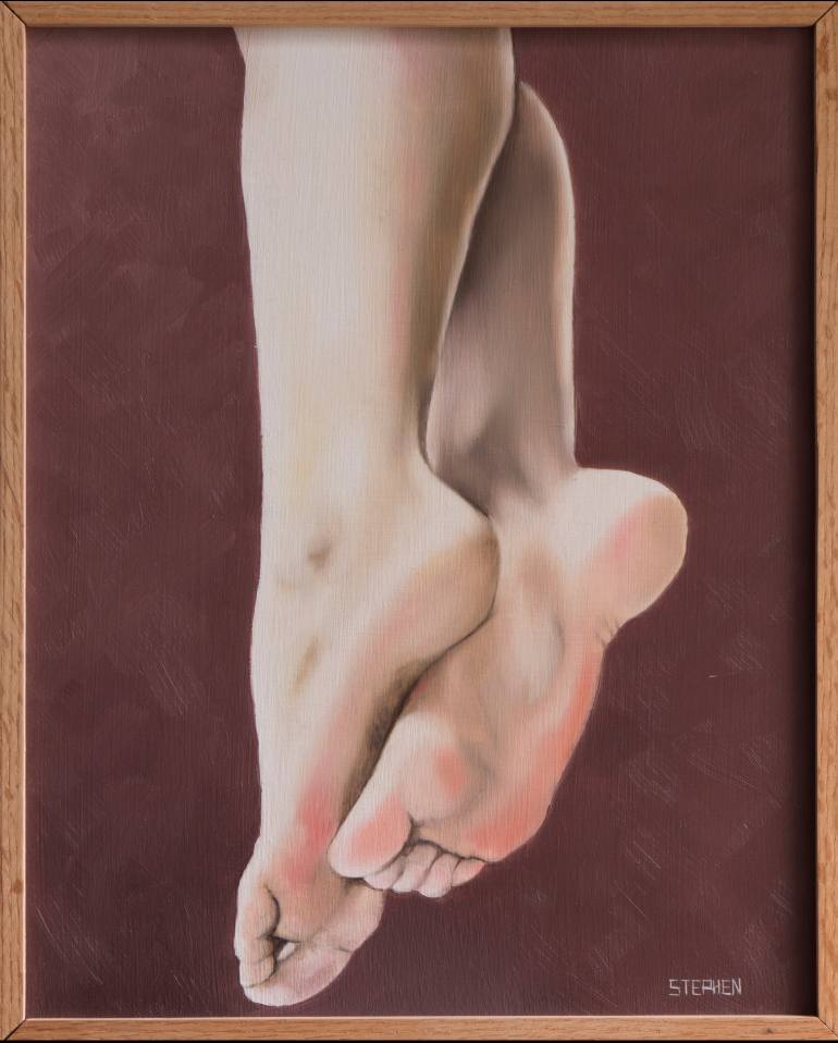 770x958 Saatchi Art Beautiful Feet Painting By Steven Curtis - Feet Painting