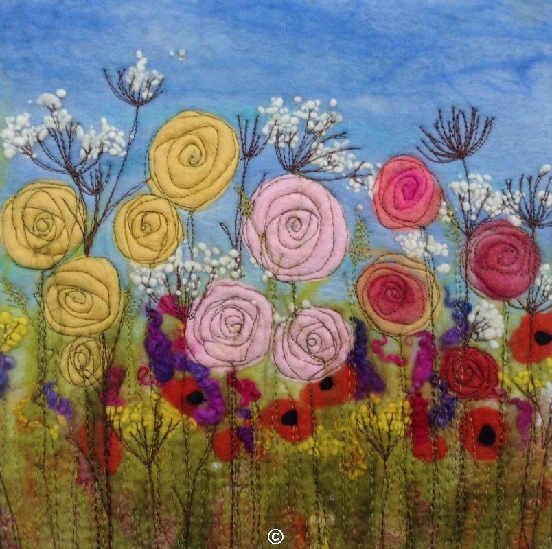 804x800 Threlfall's Art Studio Silk Paintings Felt Paintings - Felt Painting