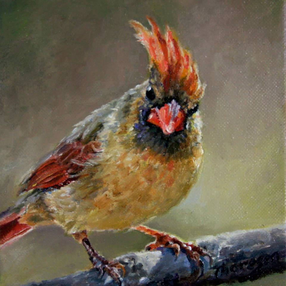 960x960 Cardinal By Anne Karine Thoresen When Women Waken - Female Cardinal Painting