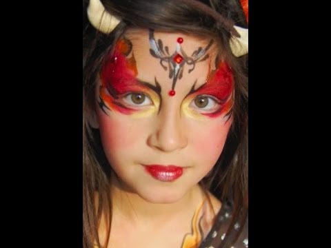 480x360 Devil Face Paint Design Video Tutorial - Female Face Painting