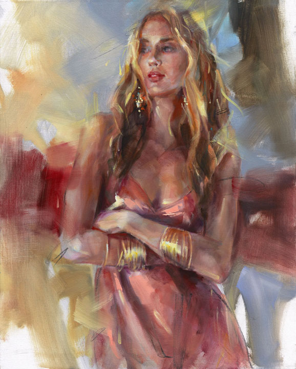 578x720 On The Sunny Side Painting By Anna Razumovskaya - Female Painting