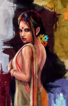 238x370 Woman Face Painting, Women Oil Paintings - Female Painting