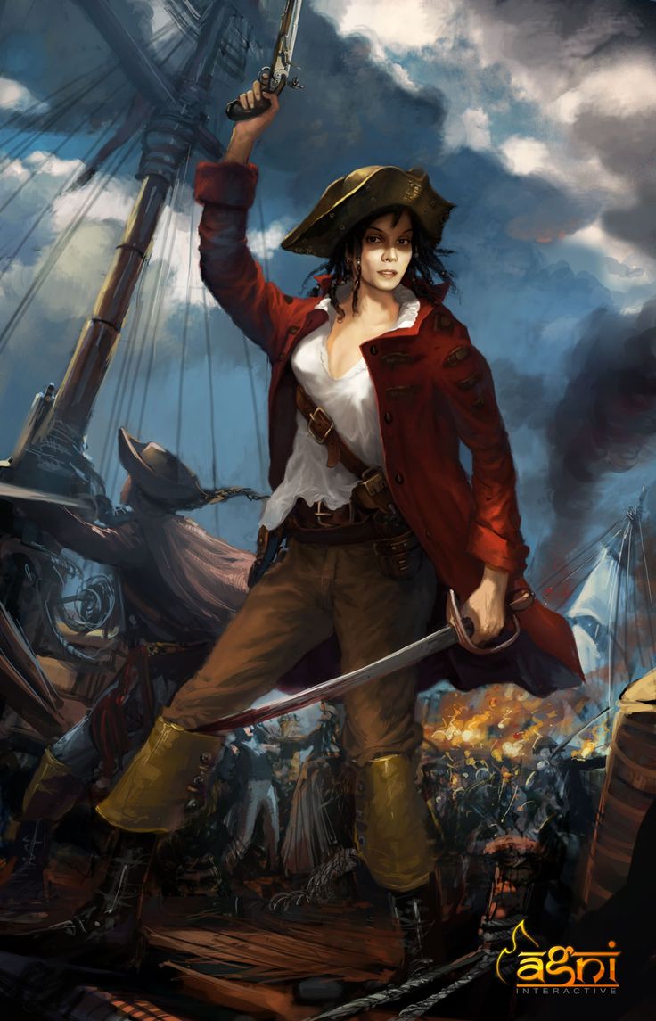 Female Pirate Painting