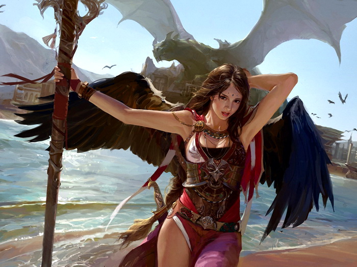 700x525 Hot Pirate Girl Fantasy Painting Art Wall Print Poster Uk Ebay - Female Pirate Painting