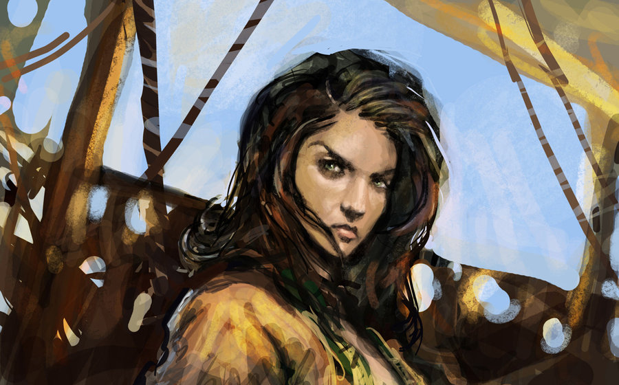 900x560 Pirate's Girl Speedpainting By Cyrilt - Female Pirate Painting