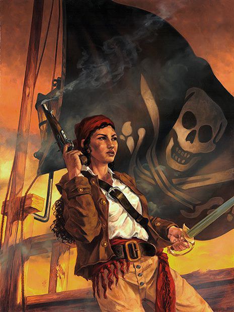 465x620 Top 10 Women Pirates - Female Pirate Painting