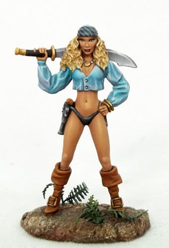 340x500 Female Pirate With Sword - Female Pirate Painting