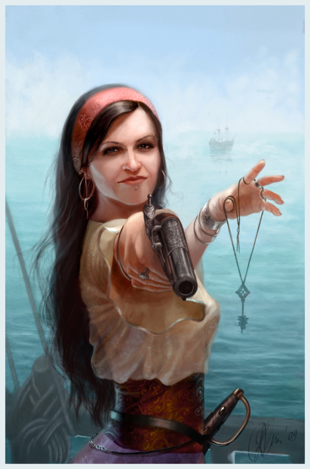 640x968 Filepirate1.jpg - Female Pirate Painting