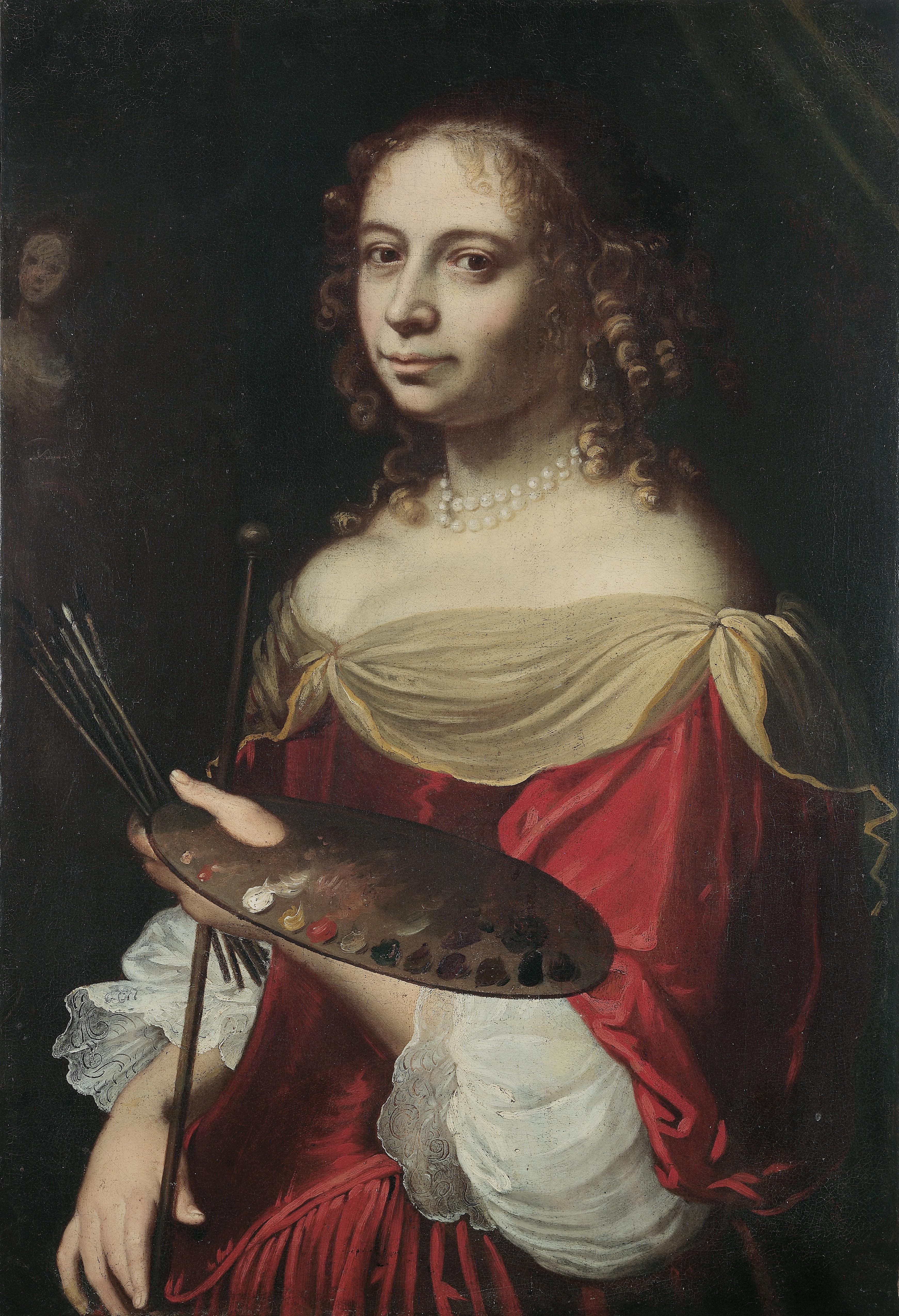 3484x5100 Fileself Portrait Of A Female Painter Bologna 17th Century.jpg - Female Portrait Painting