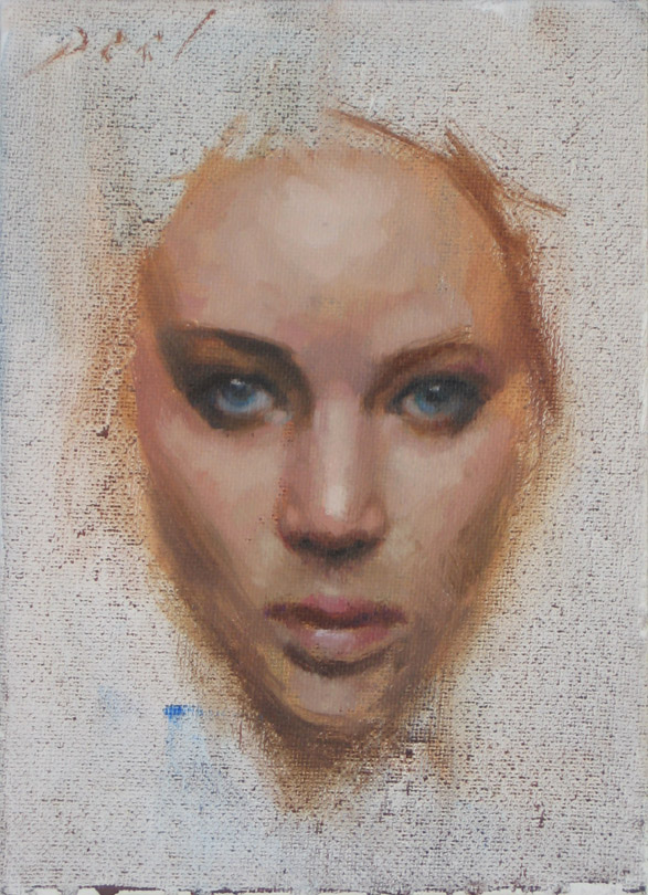 587x810 Female Portrait Oil Painting Daniel Peci Fine Art - Female Portrait Painting