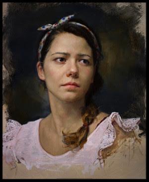 300x366 Cesar Santos - Female Portrait Painting