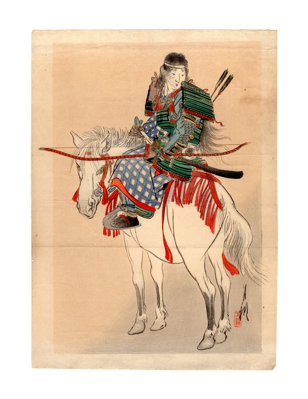 1039x1346 Japanese Art - Female Samurai Painting