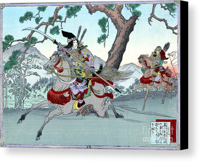 661x537 Tomoe Gozen, Female Samurai Warrior Canvas Print Canvas Art By - Female Samurai Painting