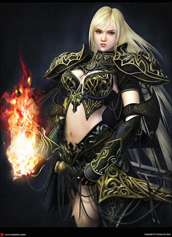 Female Warrior Painting