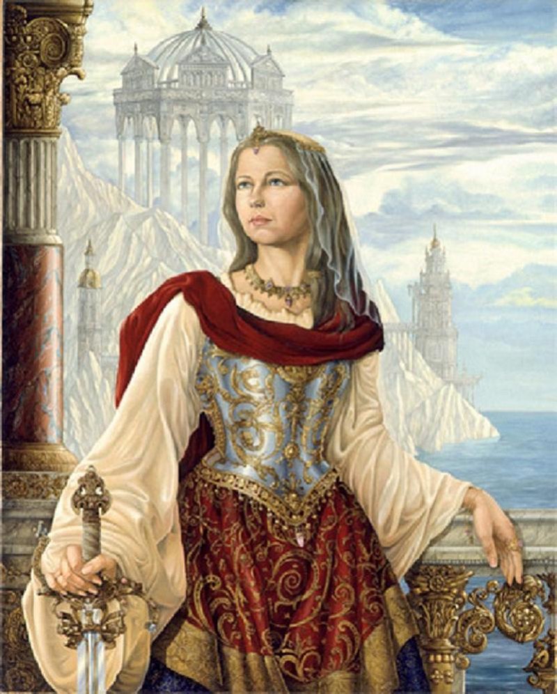 800x996 Mikhail Fedorenko. A Female Warrior (A Portrait Of Marina - Female Warrior Painting