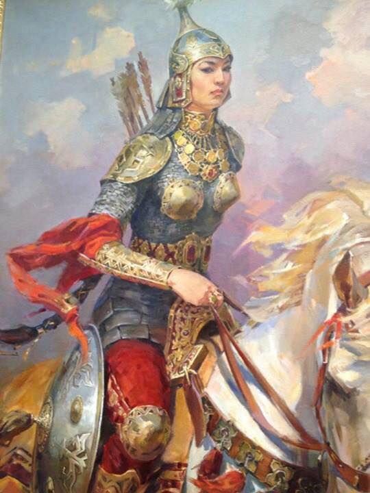 540x720 Ancient - Female Warrior Painting