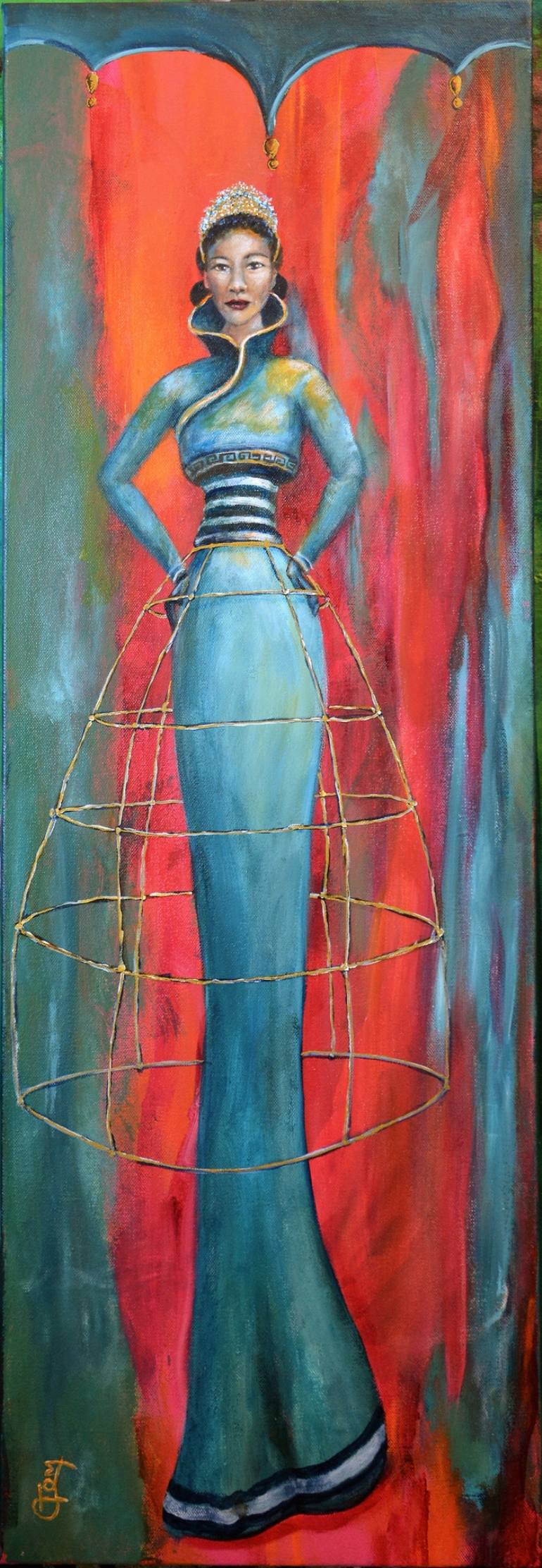 770x2224 Saatchi Art Awakening The Feminine The 3rd Chakra Painting By - Feminine Painting