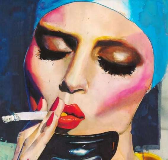 567x540 Surreal Femme Fatale Paintings Marcela Guiterrez - Femme Fatale Painting