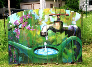 357x261 Fence Art - Fence Art Painting