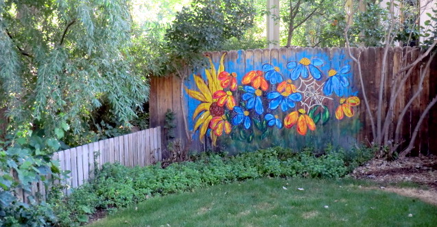 637x332 Nancy's Arts Amp Crafts Outside Art Painted Fence Update - Fence Art Painting