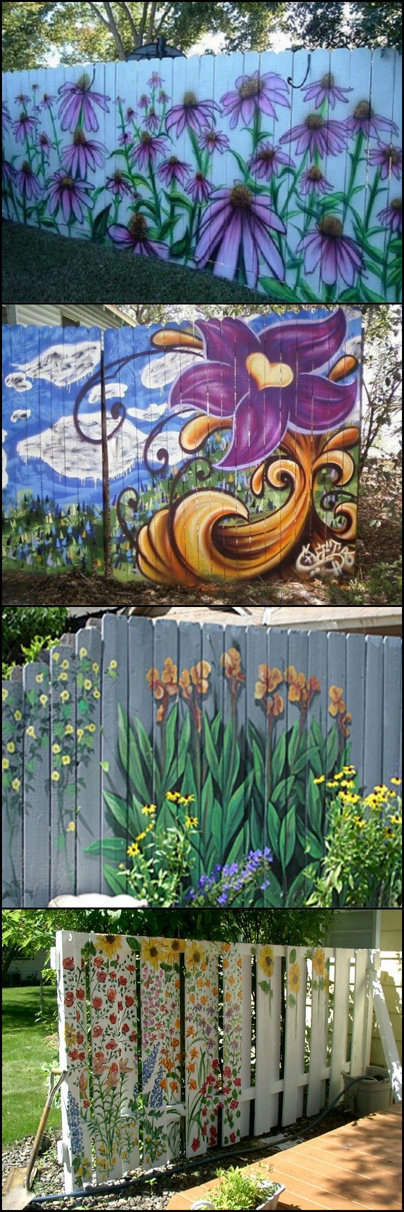 800x2400 Tired Of Your Old Paling Fence Would Any Of These Help If You'Re - Fence Art Painting