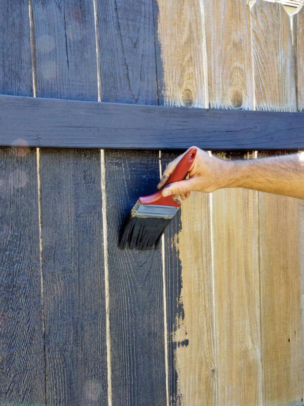 616x822 How To Paint A Fence Hgtv - Fence Painting