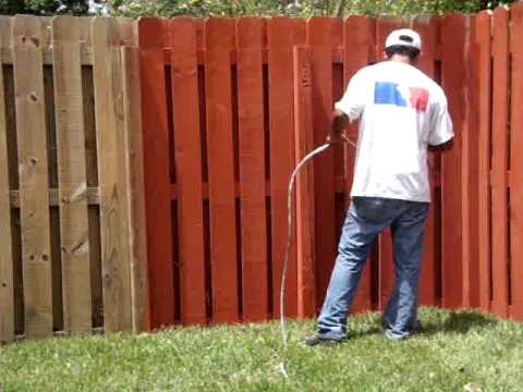 480x360 How To Paint A Wood Fence - Fence Painting