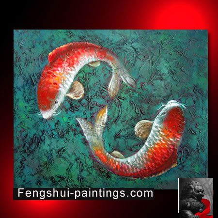 450x450 Koi Fish Painting - Feng Shui Fish Painting