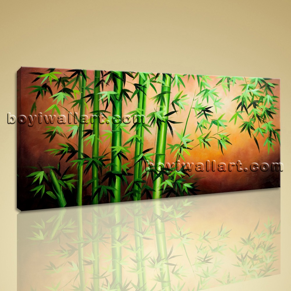 1000x1000 Large Original Abstract Feng Shui Painting Giclee Print Bamboo Zen - Feng Shui Painting