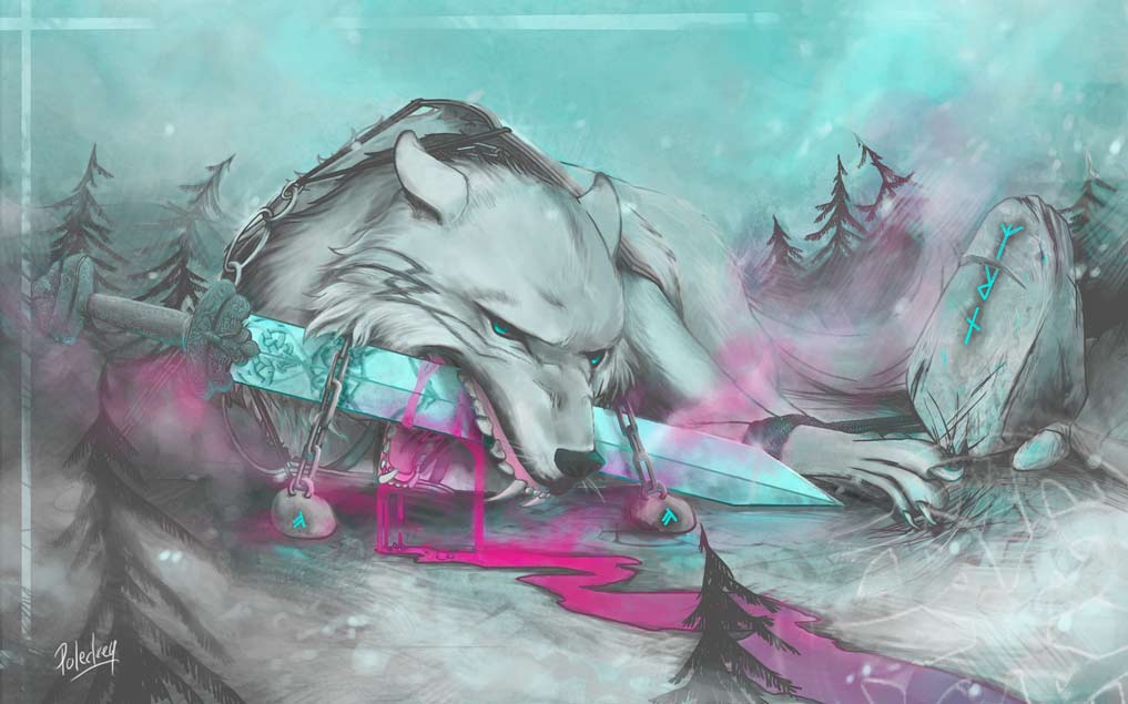 1017x635 Fenrir Norse Mythology - Fenrir Painting