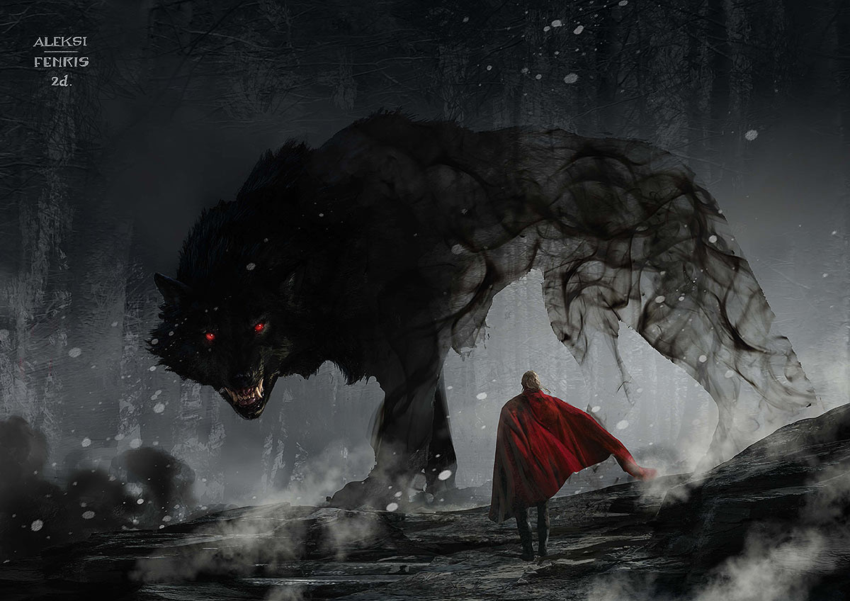 1200x848 The Amazing Digital Art - Fenrir Painting
