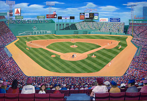 300x205 Fenway Park Painting By Richard Ramsey - Fenway Park Painting