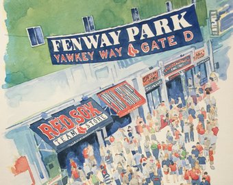 340x270 Fenway Park Painting Etsy - Fenway Park Painting