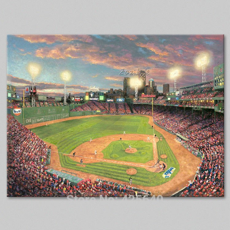 750x750 Framed Thomas Kinkade Oil Paintings Fenway Park Art Decor Painting - Fenway Park Painting