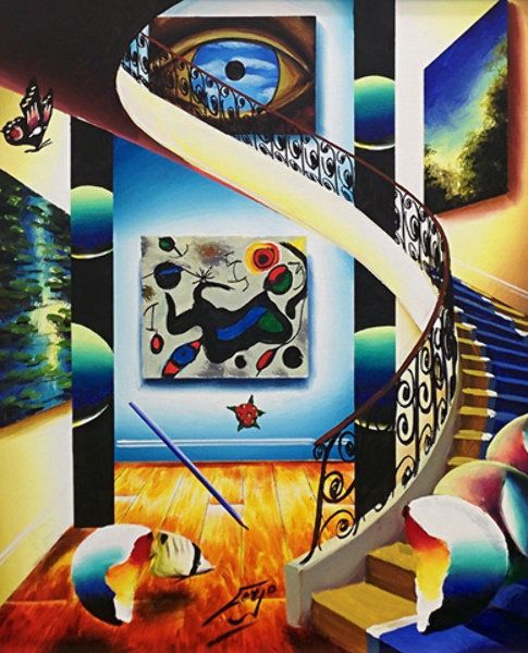 485x600 Original Painting Blue Eye By (Fernando De Jesus Oliviera) Ferjo - Ferjo Original Painting