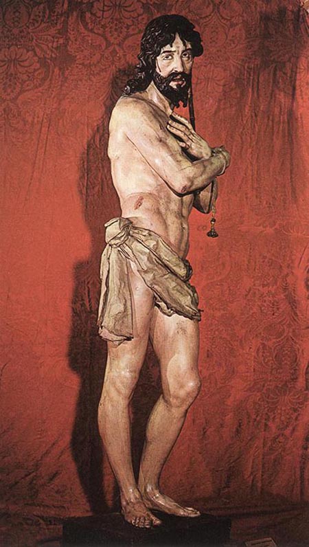 450x796 Ecce Homo Polychrome Wood Painting Gregorio Fernandez Oil Paintings - Fernandez Painting