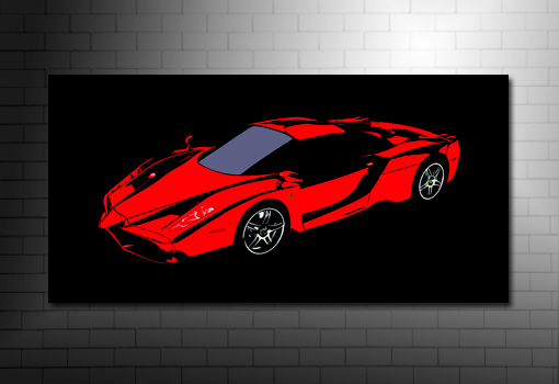510x350 Ferrari Wall Art - Ferrari Logo Painting