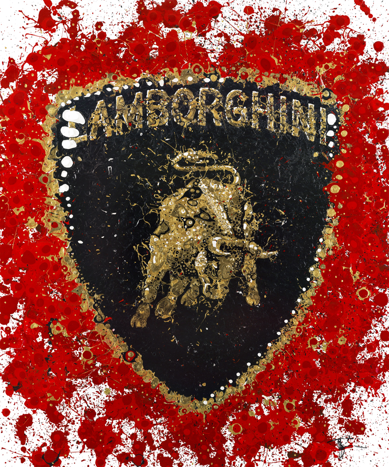 792x950 Automobile Timothy Raines - Ferrari Logo Painting